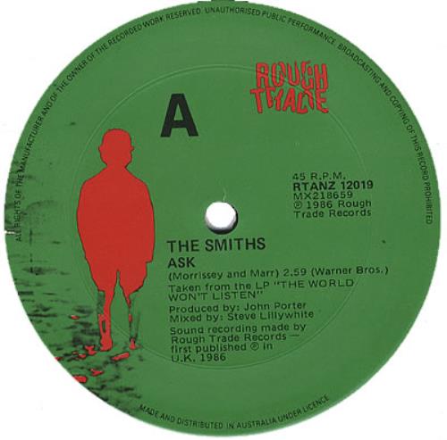 The Smiths Ask Australian Issue Australian 12